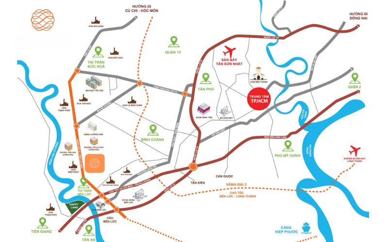 Vị trí the solia long an