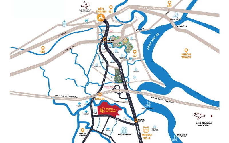 Vị trí T&T Long Hậu Long An