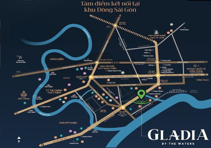 VỊ TRÍ ĐẶC BIỆT CỦA GLADIA KHANG ĐIỀN