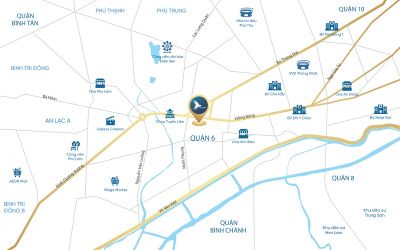 vị trí dự án D-HOMME