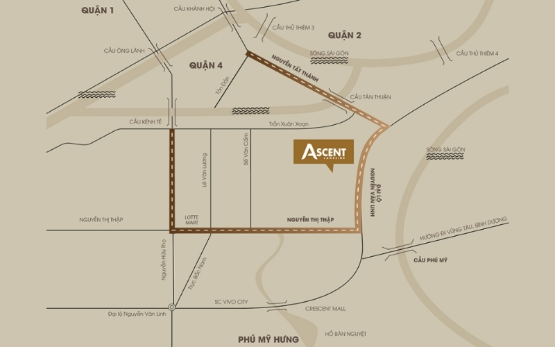 vị trí dự án Ascent Lakeside