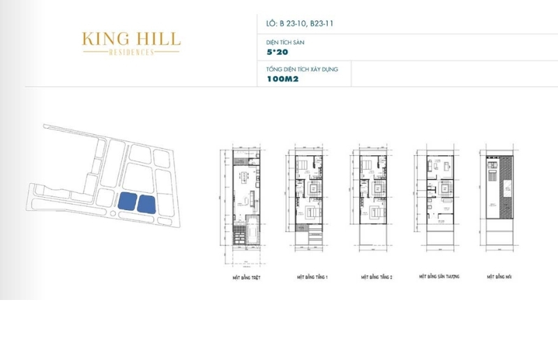 mặt bằng dự án king hill residences
