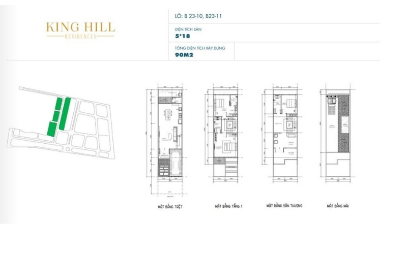 mặt bằng dự án king hill residences