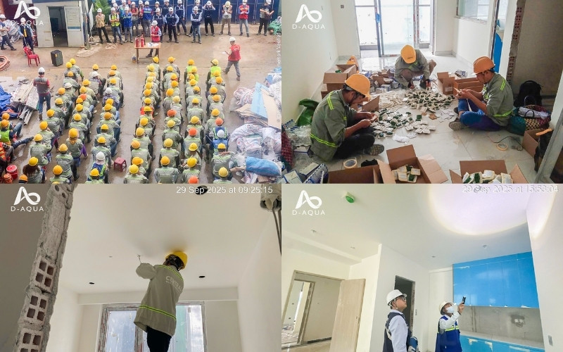 tiến độ dự án d-aqua