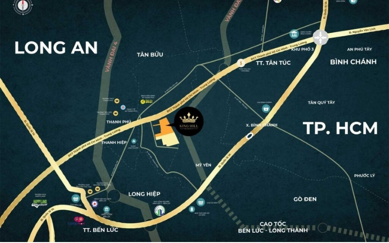 VỊ THẾ CHIẾN LƯỢC KING HILL - TÂM ĐIỂM GIAO THƯƠNG CỬA NGÕ MIỀN TÂY VÀ TP.HCM