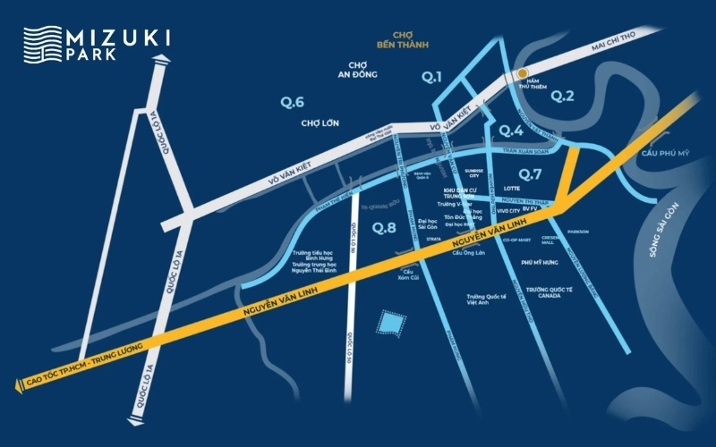 vị trí DỰ ÁN MIZUKI PARK