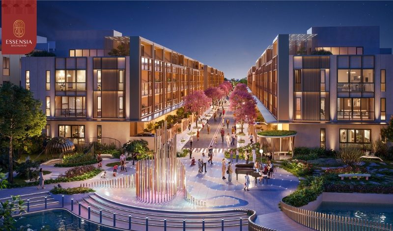 Tinh thần Art-Deco hiện diện trong thiết kế cảnh quan chung với các mảng xanh được bố trí xen kẽ