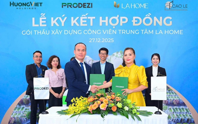 La Home kí kết gói thầu xây dựng công viên trung tâm