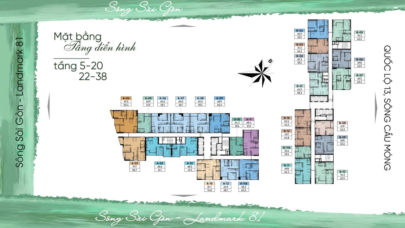 MẶT BẰNG A&T SAIGON RIVERSIDE