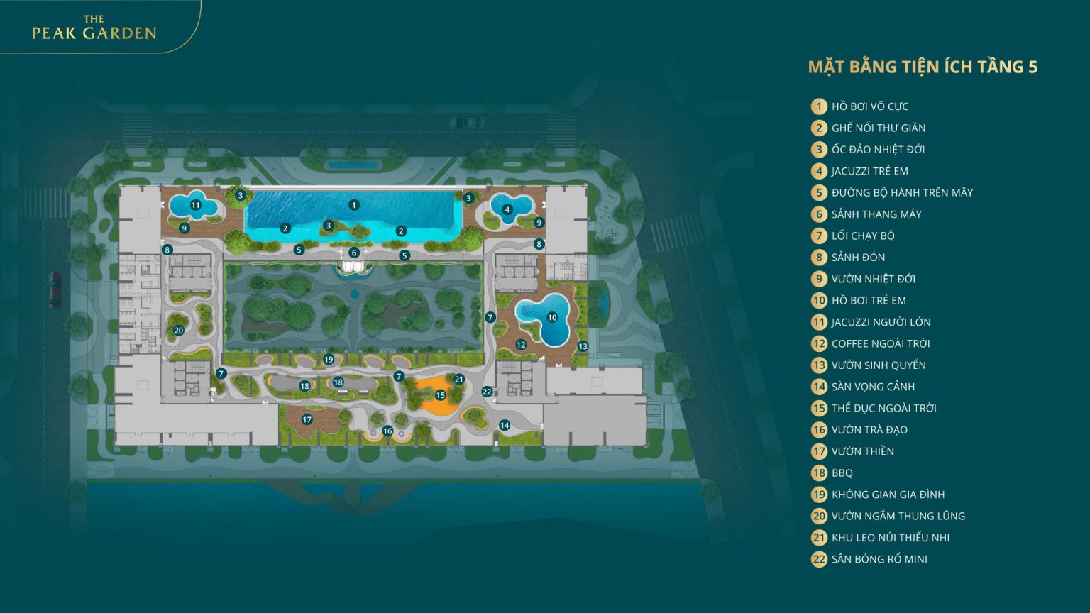 TIỆN ÍCH DỰ ÁN THE PEAK GARDEN QUẬN 7