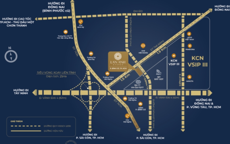VỊ TRÍ LAN ANH AVENUE - GIAO ĐIỂM VÀNG TẠI THỦ PHỦ TÂN UYÊN