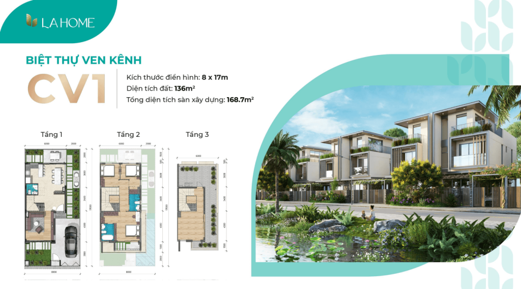La Home 4 Biệt thự ven kênh