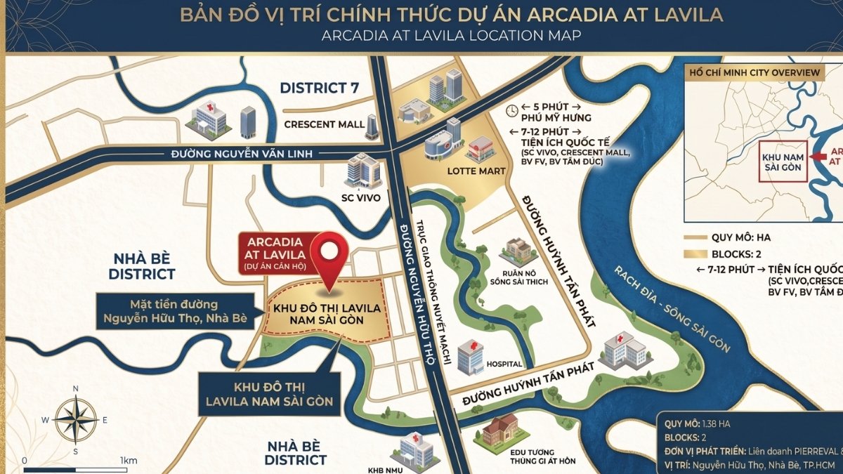 Vị trí dự án Arcadia at Lavila