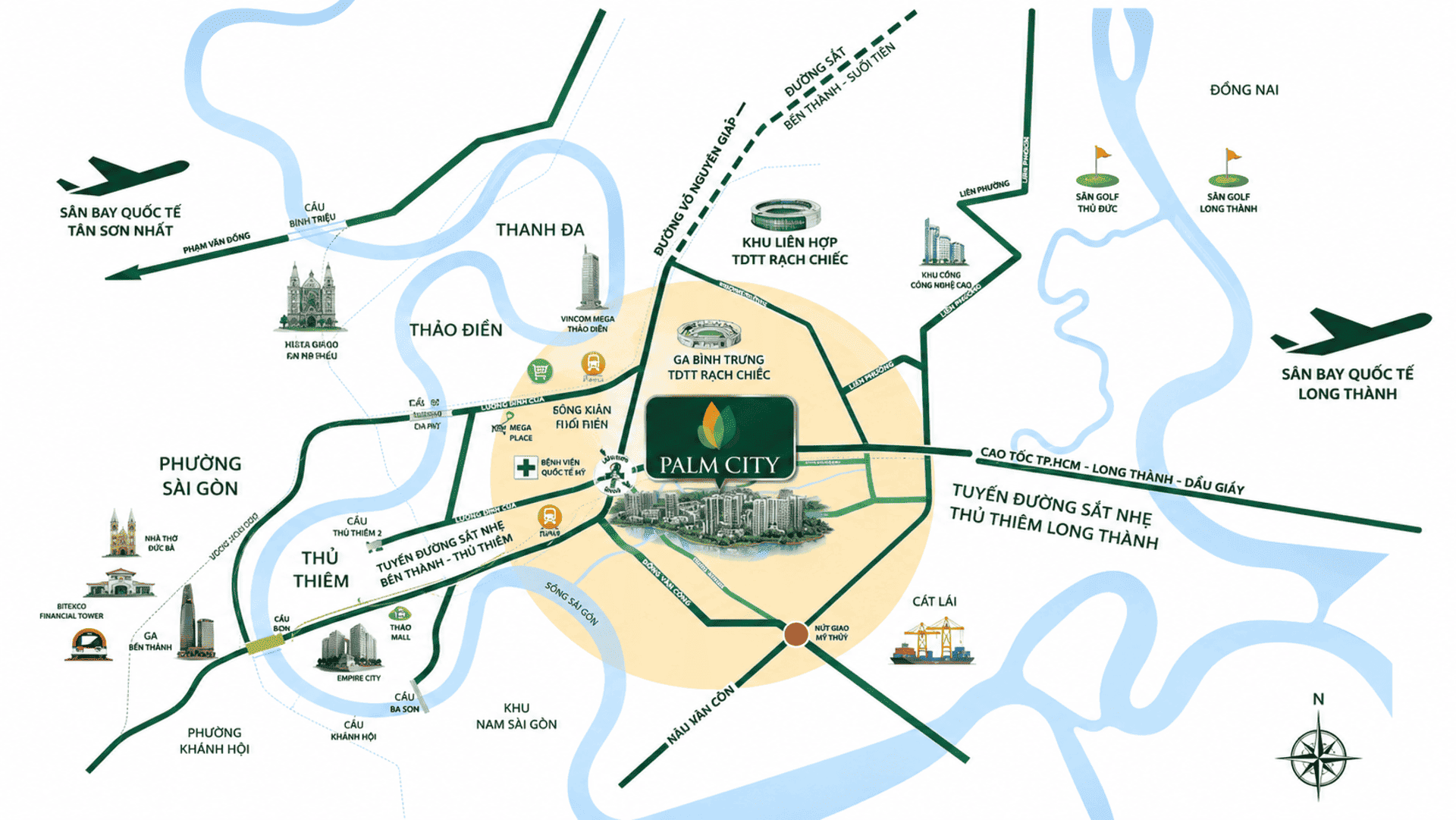 Vị Trí Palm City – Tâm Điểm Kết Nối Chiến Lược Tại Thành Phố Thủ Đức