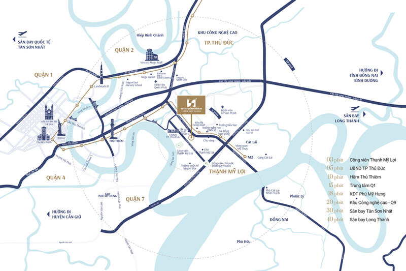 Vị trí dự án Swiss Belresidences Upper East Saigon