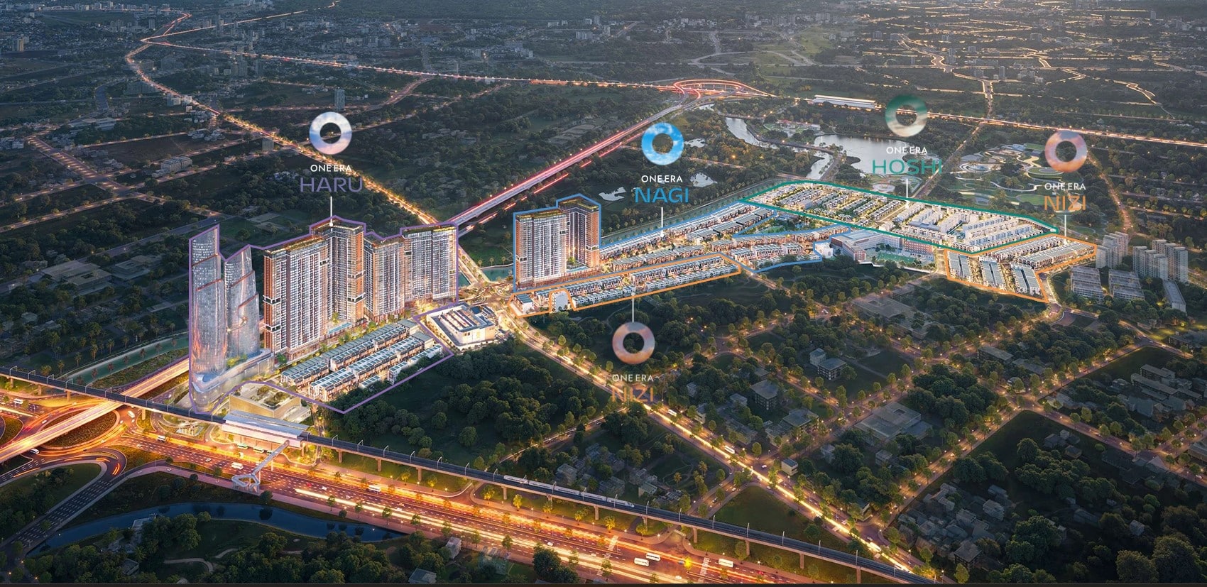 Phân khu Nizi One Era 1 VỊ TRÍ PHÂN KHU NIZI TRONG TỔNG THỂ DỰ ÁN ONE ERA